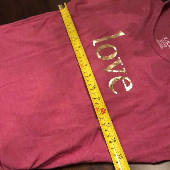 Place love metallic center side tie short sleeved top - Picture 7 of 7